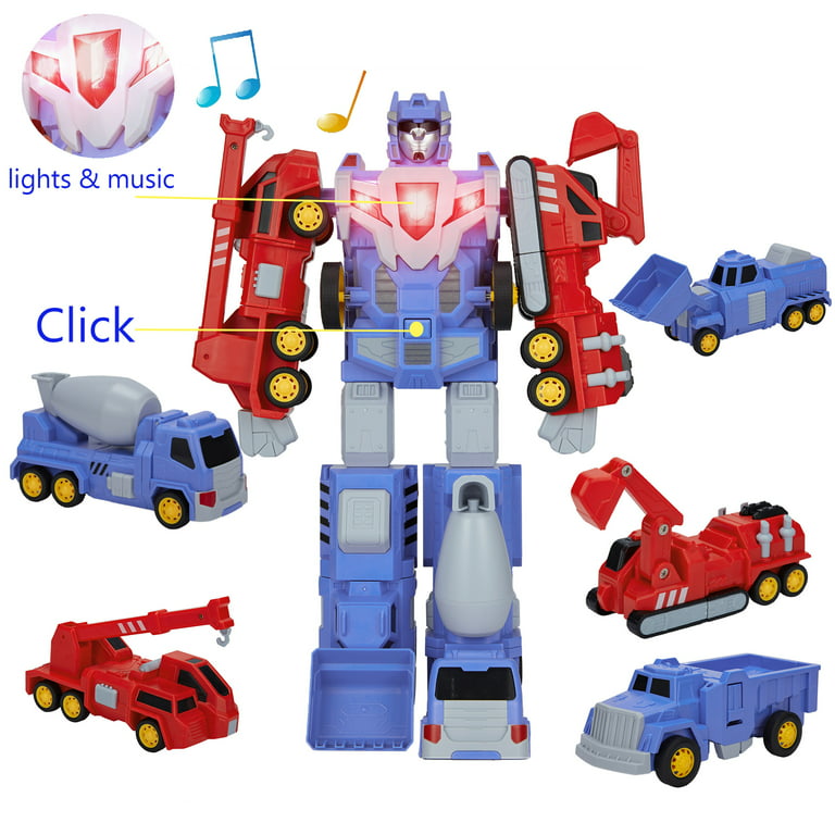 5-in-1 Transformers Robot Truck Toys for 3+ year Old Boys Construction Vehicles Transform into Robot Action Figures, Power Rangers Transformer Toys - Walmart.com