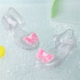 thumbnail image 6 of Girl's Jelly Sandals Summer Bow Flat Shoes Closed Toe Summer Beach Shoes Anti slip Transparent Fisherman's Shoes Girl, 6 of 6