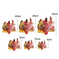 thumbnail image 5 of opvise Chinese New Year Tiger Festive Three-dimensional Embroidery New Year Gift Collection Chinese Zodiac Tiger Plush Pendant for Decor Red, 5 of 8