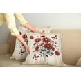 thumbnail image 2 of Ambesonne Rustic Throw Pillow Cover 2 Pack, Warm Tone Botanical Design, 16", Red Blue Grey and Eggshell, 2 of 7