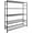 Black, variant on Storage Shelves - 5 Tier Shelf Organizer, Heavy Duty Garage Shelving Unit with Leveling Feet, Stable Metal Shelves Organizer for Pantry, Kitchen and Closet, 47.3" W x 12.6" D x 60.8" H, Black