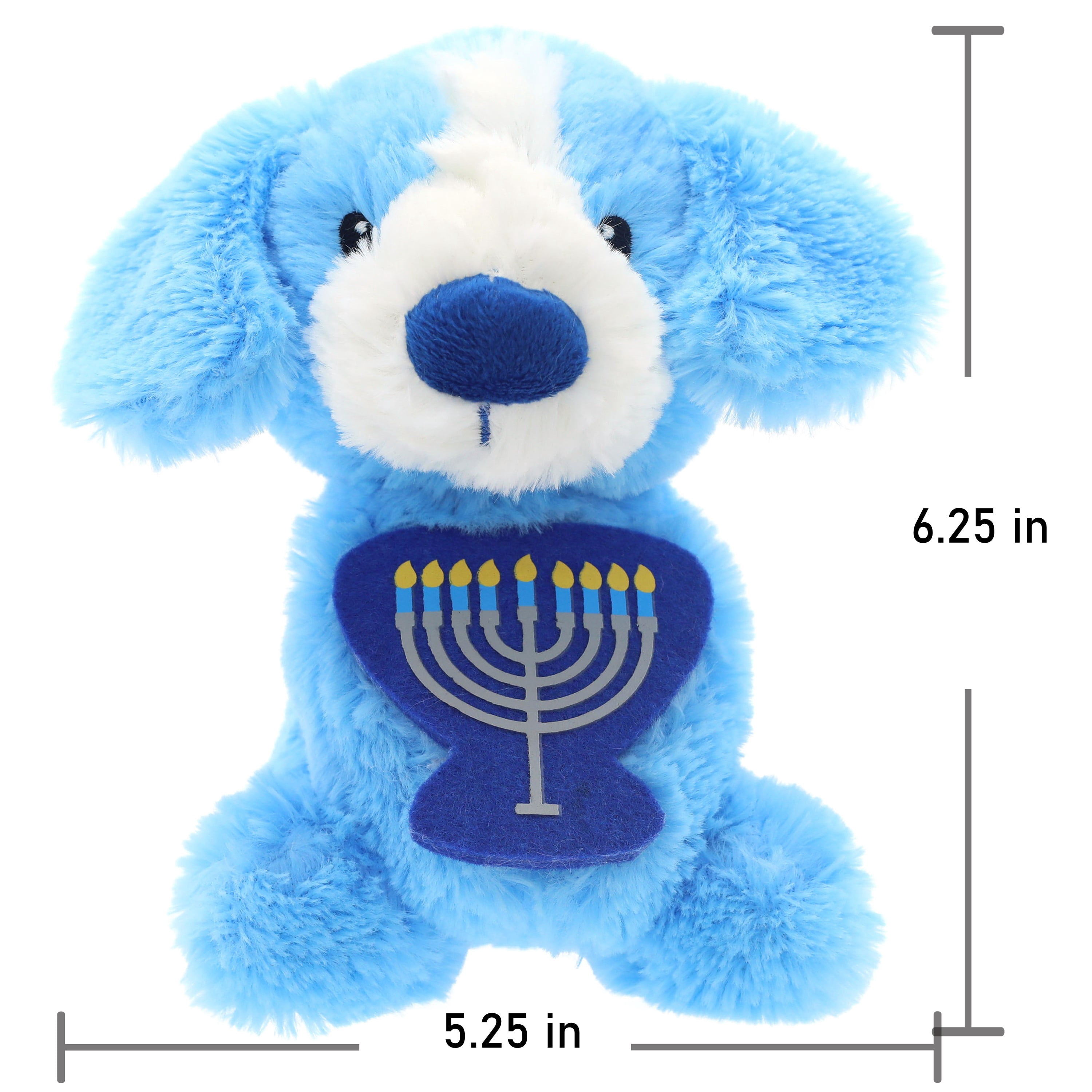 Hanukkah 6.25 in Plush Blue Puppy, Child, by Way to Celebrate