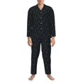 thumbnail image 3 of Fotbe Constellation Pijama de Hombre con Estampado de Manga Larga, Conjunto de 2 Piezas, Ropa de Dormir Suave y Cómoda con Bolsillos-X-Large, 3 of 7