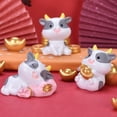 thumbnail image 3 of CNKOO Micro Landscape Desktop Small Ornaments Fortune Cows Model Toy Car Decor Gift, 3 of 10