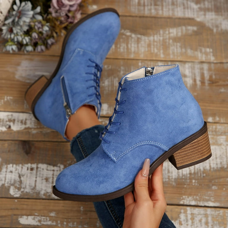 Dakaela Women's Chelsea Ankle Boots Lace up Dress Short Booties