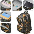 thumbnail image 4 of Black Sunflower Backpack for School,Cute School Bag,Schoolbag with Adjustable Shoulder Straps & Padded Back,16.9 Inch, 4 of 5