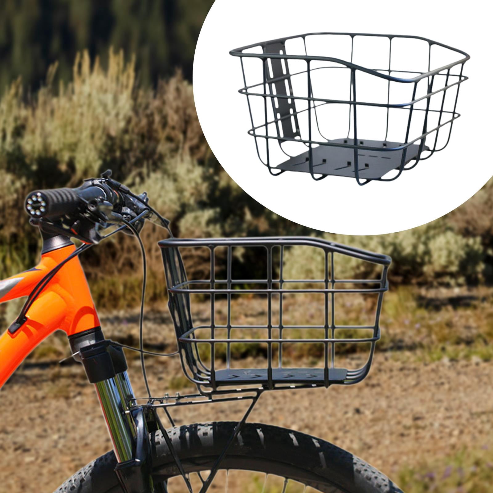 DimyFew Bike Basket Pannier Basket Dogs Carrier Women Men Stylish Carrying Bicycle Front S with Base Plate