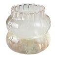 thumbnail image 1 of TIELUTT 3 Styles Glass Cups 650ML/530ML/410ML Drinking Glassware Ripple Glasses for Iced Coffee Mugs Ceramic Cups No Handle Acrylic Tumbler Set Teal Barrel Top for Wedding A Glasses with Handles, 1 of 4