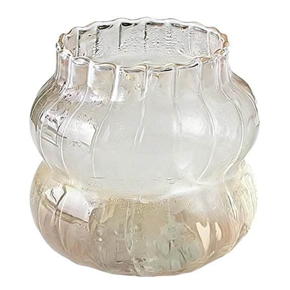 Eqslft 3 Styles Glass Cups 650ML/530ML/410ML Drinking Glassware Ripple Cocktail Glasses For Iced Coffee Juice Beverage Milk