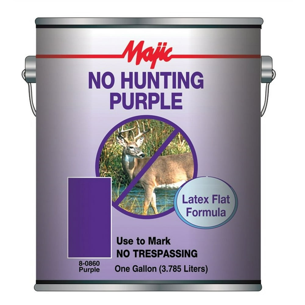 majic paints 808601 no hunting purple paint, 1gallon, purple