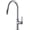 Silver, variant on Pull Out Kitchen Faucet, 360 Degree Hot and Cold Rotating Sink Tap, ABS Double Key Shower Head, Black Brushed Rose Gold,Black