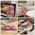 thumbnail image 5 of 2 Pcs Pioneer Flower Floral Print Pattern Kitchen Towels, Funny Microfiber Dish Towel Set, 18" X 26" Tea Towels, 5 of 6