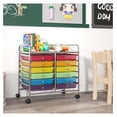 thumbnail image 2 of 12-Drawer Rolling Storage Cart, Multifunctional Art Organizer Cart, Mobile Utility Storage Cart with Removable Drawers & Lockable Wheels, Cart for Home Office School,, 2 of 9