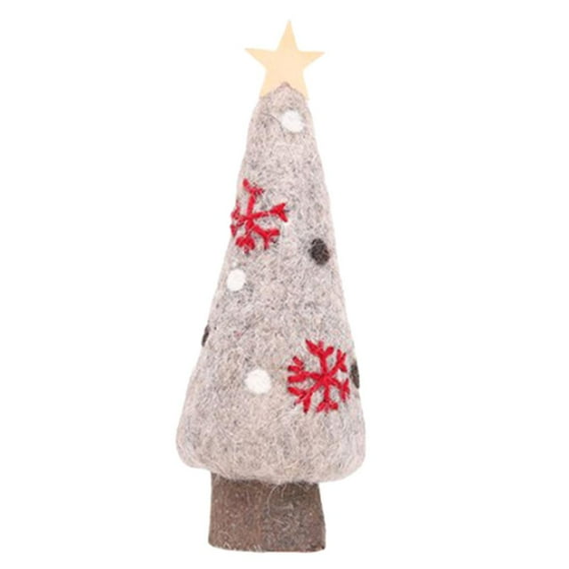 Adornos de navideños de escritorio de árbol de Navidad de fieltro navideño D 8 x 8 x 21 cm Sunnimix decoración del árbol de navidad