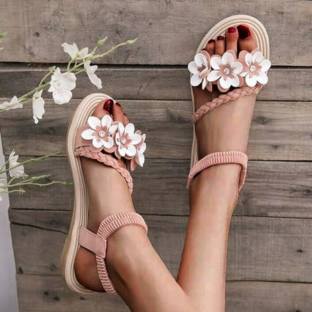 

Vedolay Platform Sandals Women s Wedge Sandals Wedge Platform Ankle Strap Open Toe Sandals Pink 8