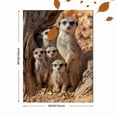 thumbnail image 3 of Meerkat Family Portrait Canvas Print, Suitable for Living Room, Bedroom, Office, Kitchen, Hallway Wall Decor, 3 of 8