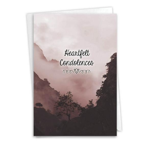 1 Sympathy Card with Envelope - Misty Moments Valley C9154HSMG