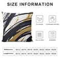 thumbnail image 5 of YINGXI Black Gold Throw Pillow Covers Abstract Ink Line Modern Decorative Couch Cushion Covers Minimalist Square Pillow Covers Home Decor for Sofa Bed Living Room 24x24in, 5 of 5