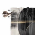 thumbnail image 3 of Valances for Windows Abstract Art Black Gold Circle Moon Stripe Mottled Geometric Valance Rod Pocket Window Treatments Curtains for Kitchen Small Windows Living Room Bedroom Bathroom, 60"x18", 3 of 7