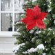 thumbnail image 5 of Festive Glittered Poinsettia Ornament Set, Christmas Tree Decorations, Holiday Floral Arrangements, Party & Home Decor Accessories for Seasonal Celebrations and Festive Events, 5 of 6