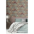 thumbnail image 6 of NextWall  Lily Pond Peel and Stick Wallpaper 20.5 in. W x 18 ft. L - Rust & Deep Sea, 6 of 7