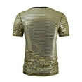 thumbnail image 4 of Wavsuf Mens Shirts Short Sleeve Summer Crew Neck Gold T-Shirts Size 3XL, 4 of 6