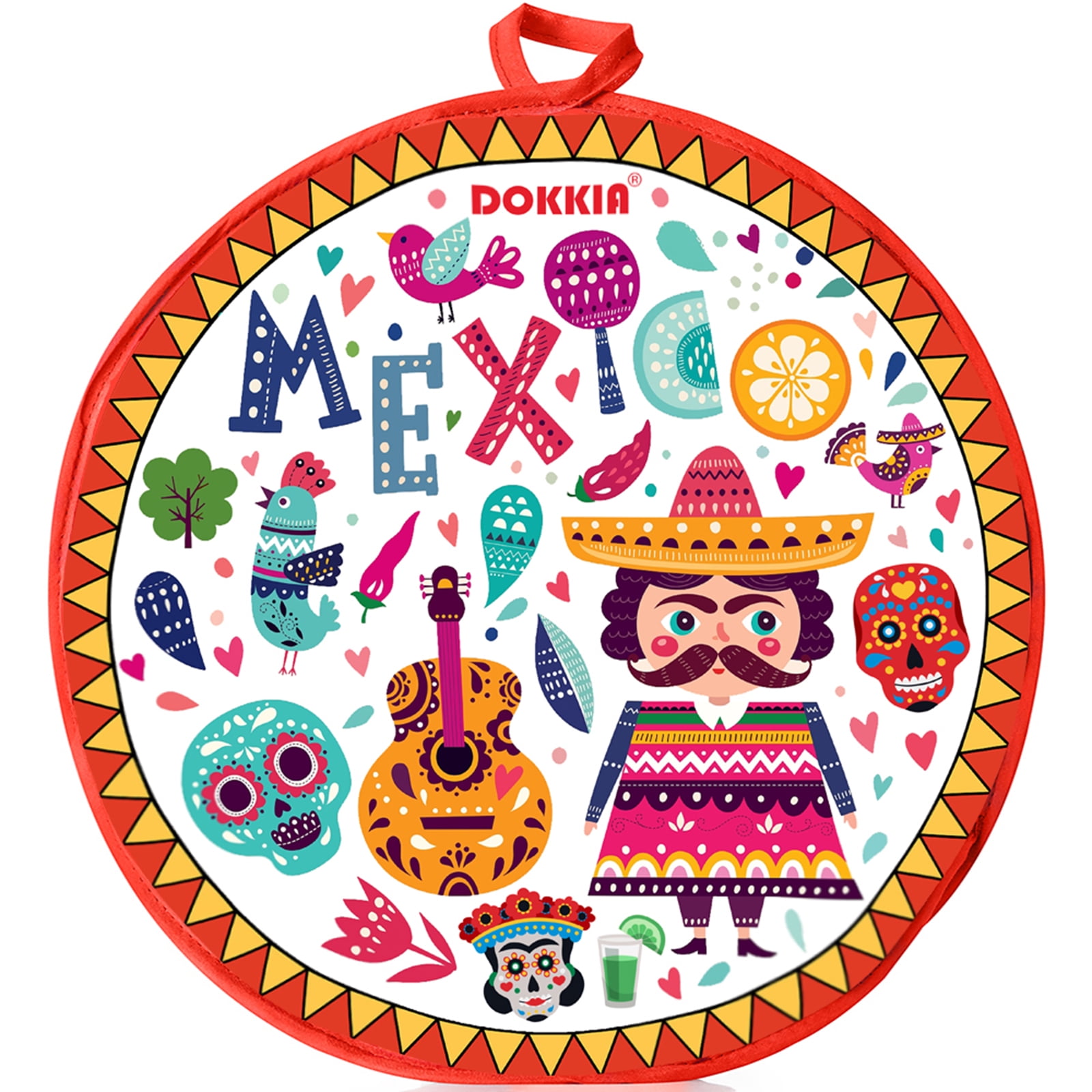 DOKKIA Tortilla Warmer Pouch 12 Inch Insulated Cloth Microwavable Use