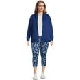 thumbnail image 2 of Terra & Sky Women's Plus Size Full Zip Fleece Hoodie, 2 of 5