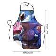 thumbnail image 6 of Bingfone Colorful Frog Among Flowers for Tie-up Apron, Unisex Waterproof and Stain-Resistant Bib Apron for Kitchen Garden Painting, 6 of 7