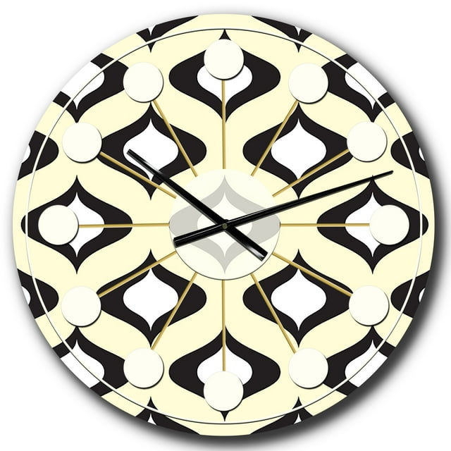 Designart 'rétro Motif Abstrait Xiv Horloge Murale Moderne du Milieu du Siècle