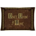 thumbnail image 1 of QIFEIHA Vintage Once Upon a Time Pattern Pillowcase Cushion Cover Two Sides Printing Size 20x30 inch, 1 of 2