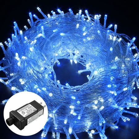 - EXCELVAN Safe 30V 500 Leds 100M 328 Feet String Fairy Lights Lighting 8 Modes for Christmas Tree Party Wedding Garden