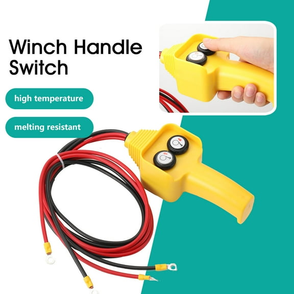 TABODD Winch Remote Control Hand Assembly, Replacement Capstan Winch Switch Parts 1500lbs to 5000lbs 12V