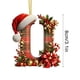 thumbnail image 2 of Adornos Navideños con Monograma Acrílico de 26 Letras y Gorro de Papá Noel | Adornos Colgantes 2D para Árbol de Navidad | Decoración Navideña para El Hogar | Adornos Navideños Multiusos para Chimenea, 2 of 4