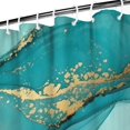 thumbnail image 3 of Cyan Marble Gold Spot Pattern Shower Curtain 84"x72" ,Bathroom Decorative Shower Curtains Set with 12 Hooks,Modern Waterproof Washable Shower Curtain, 3 of 6