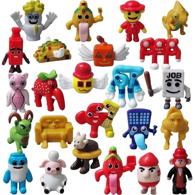 24 Piezas Mini Figuras Coleccionables de Steal a Brainrot, Figuras Pequeñas Decorativasde de 3-4cm, Juguetes del Juego para Coleccionistas y Regalos (24 Piezas)