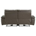 thumbnail image 4 of Lexicon Maroni 80" Contemporary Leather Double Reclining Loveseat in Brown, 4 of 7