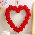 thumbnail image 1 of WMQPNNS Nouvelle Tendance Saint-Valentin Couronne de Roses Rouges Suspendue à la Porte Décoration de Fête Couple Anneau en Rotin Décoration de Scène de Mariage Offres du Jour Liquidation, 1 of 8