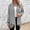 Gray, variant on Plus Size Women's Long Sleeve Cardigan with Irregular Hem - Soft Stretch Knit Open Front Duster Coat for Casual Fall Fashion, Cozy Layering Piece for Home Lounging or Weekend Errands