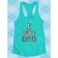thumbnail image 3 of I Love Dad  Racerback Tank Women -Image by Shutterstock, Female Medium, 3 of 4