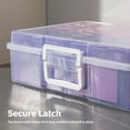 thumbnail image 2 of Novelinks Photo Storage Box with 16 Inner 4" x 6" Photo Case Organizer Box and Craft Keeper with handle for Photo Puzzles Cards Seed Packets,4 Pink Colors and 4 Purple Colors, 2 of 11