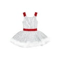 thumbnail image 3 of iEFiEL Girls Christmas Snowman Costume Velvet Puff Sleeves Ballet Tutu Dress Leotard White 14, 3 of 7