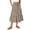 Light Brown, variant on Delconic Women’s Plaid Tiered Midi Skirt with Elastic Waistband Drawstring and Pockets Lightweight Casual Style Light Brown S