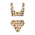 thumbnail image 6 of Rocae Hot Dog Burger for Bikini Set for Women Two Piece Sexy High Swimsuits Split Crossover Bikini Medium, 6 of 9