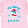 thumbnail image 4 of Inktastic Polar Bear My Auntie Loves Me in Santa Hat with Snowflakes Boys or Girls Long Sleeve Baby Bodysuit, 4 of 5