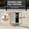 thumbnail image 3 of VEVOR BBQ Access Door, 24W x 24H Inch Double Outdoor Kitchen Door, Stainless Steel Flush Mount Door, Wall Vertical Door with Recessed Handles , for BBQ Island, Grilling Station, Outside Cabinet, 3 of 9