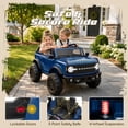 thumbnail image 5 of iYofe Ford Bronco 24V Ride On Car for Big Kids, 2 Seater Power Ride On Toys w/4-Wheel Suspension, Remote Control, Bluetooth, 3 Speeds, Lights, Electric Car Gifts for Boys Girls Ages 3-8, Blue, 5 of 10