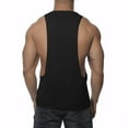 thumbnail image 4 of VSSSJ Men's Muscle Tank Tops Cotton Sleeveless Cut Off Athletic Tee Shirts Bodybuilding Gym Workout Fitness Stringer T-Shirts Black XXL, 4 of 4