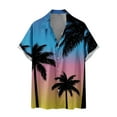 thumbnail image 2 of Aloohaidyvio mens shirts short sleeve,Mens Color Block Hawaii Print With Pocket Turndown Short Sleeve Shirt Blouse,Hawaiian Shirt for Men, 2 of 6