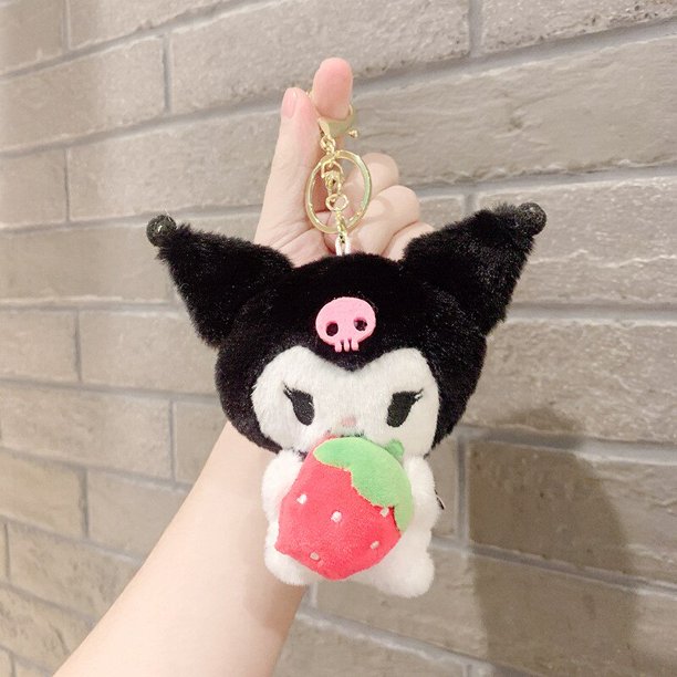 Llaveros de felpa Kawaii Sanrio para niños, llavero de Hello Kitty, colgante de bolsa Cinnamoroll, llaveros de dibujos animados bonitos, juguetes de decoración